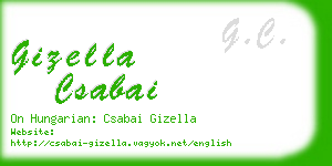 gizella csabai business card